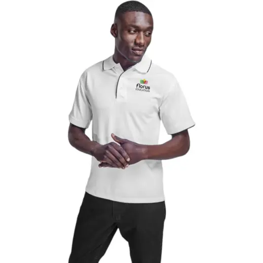 Mens Elite Golf Shirt White Main